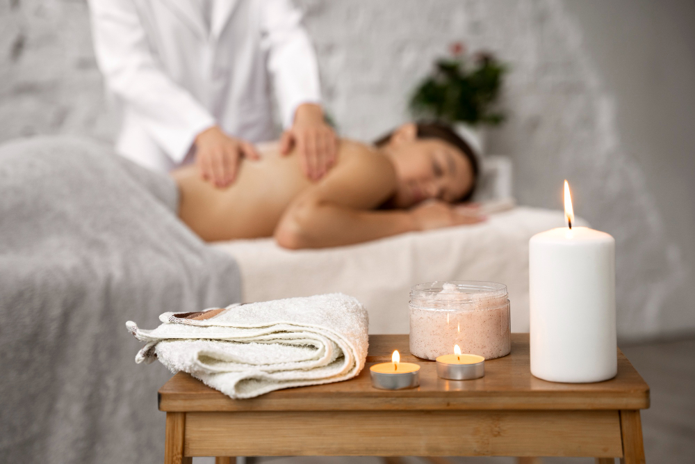 محیط آرام برای ماساژ خواب آور و کاهش اضطراب