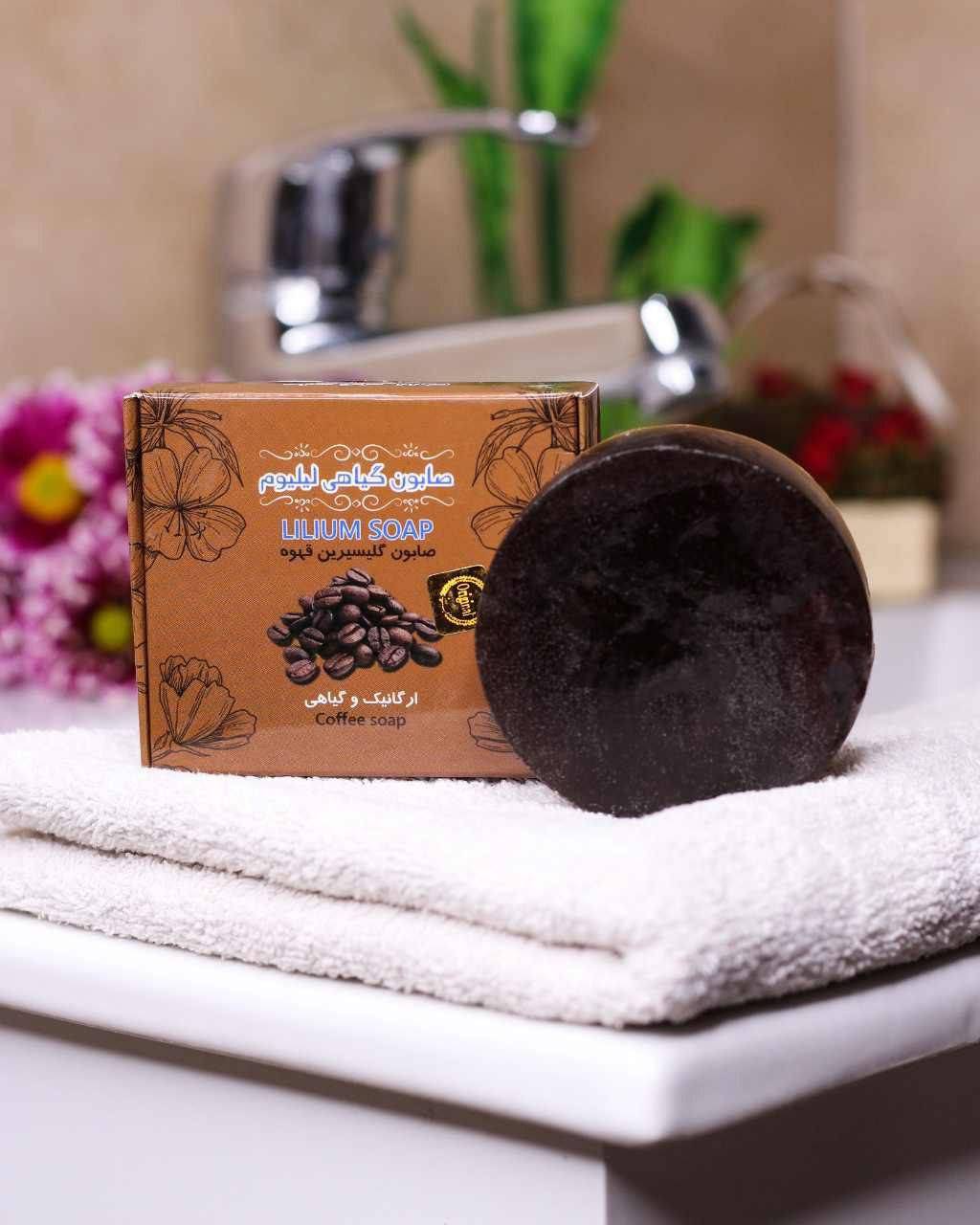 صابون قهوه گیاهی حاوی پودر قهوه